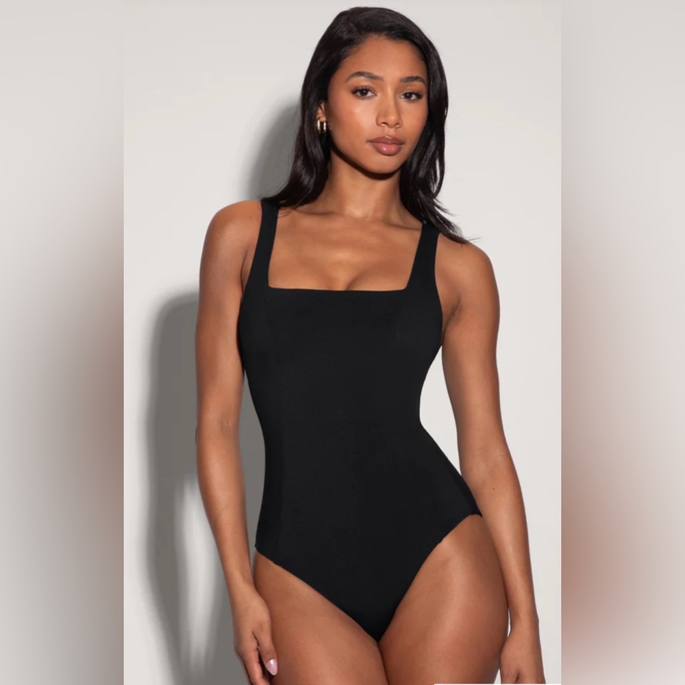 Elegant Black One-Piece Swimsuit